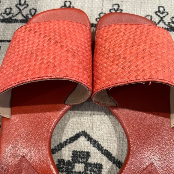 Jeffrey Cambell Leather and Raffia Slip on Sandals US 8 - Picture 7 of 8